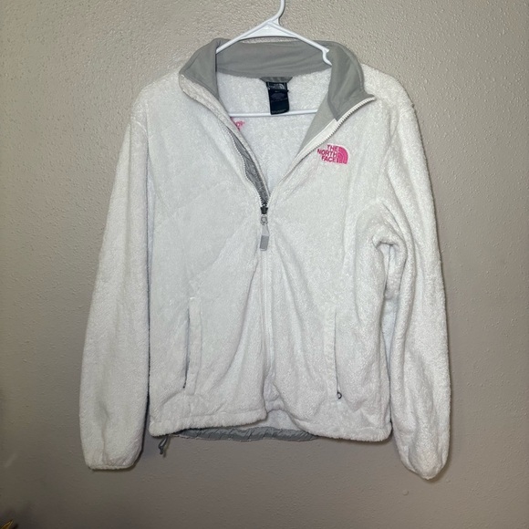 The North Face Women's Osito Fleece White Pink Ribbon Breast Cancer Size M - Picture 1 of 8